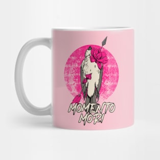 “Momento Mori” Dead Bird With Flowers And Arrow Mug